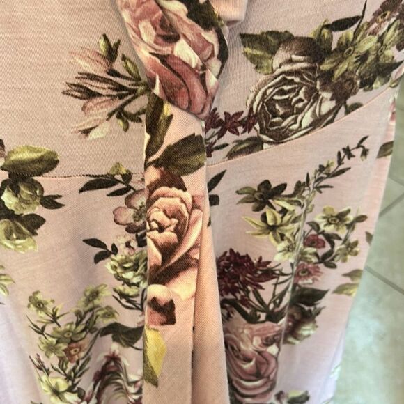 Eva Franco Anthropologie Womens Size 8 Pink Floral Dress Sleeveless V Neck NWT - Picture 4 of 6